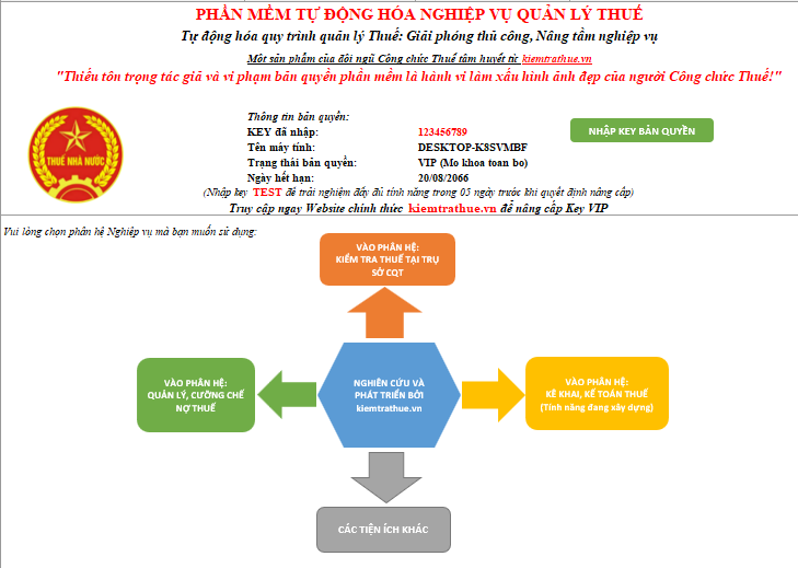 Phần mềm quản lý thuế demo
